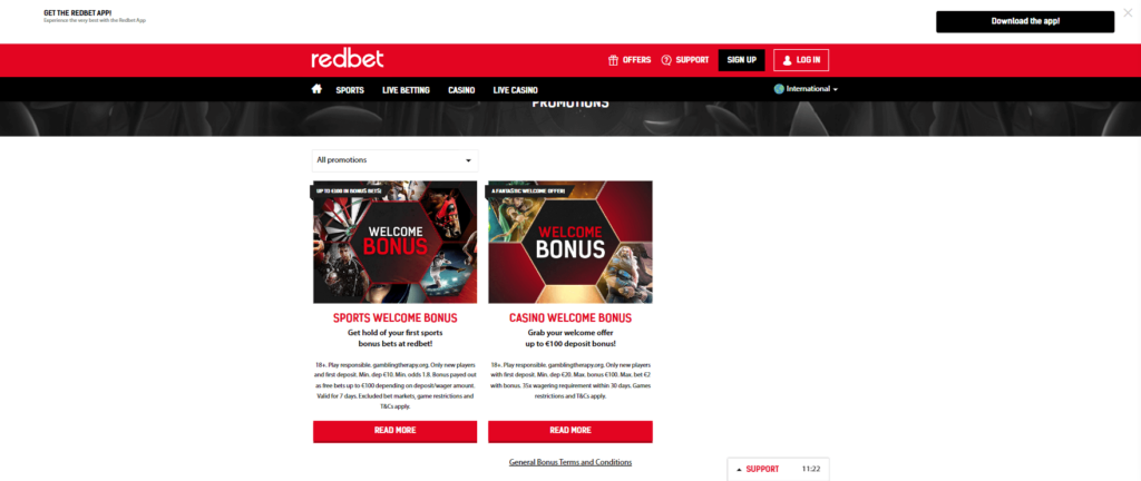 redbet promotions