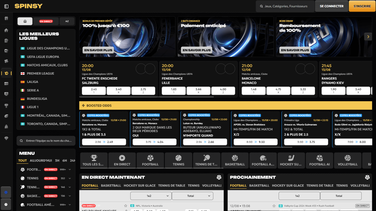 ouvrir un compte chez spinsy